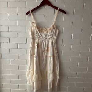 Free People Cream Lace Dress